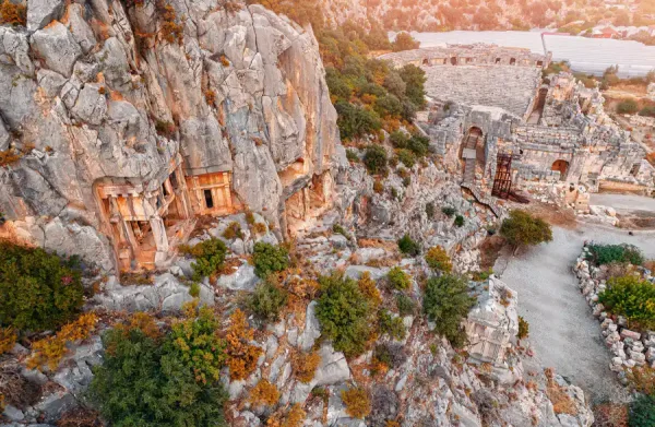 Античный город Мира, Церковь Св. Николая и Остров Кекова из Анталии